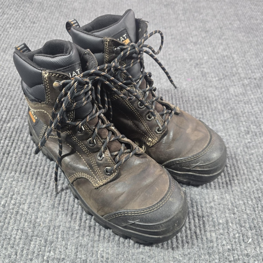 Ariat Boots Mens Size 9M Brown Leather Steel Toe Waterproof Work Boot Ankle